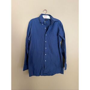 Arrow USA Blue Button Up Long Sleeve Shirt Mens 15 32/33 Medium